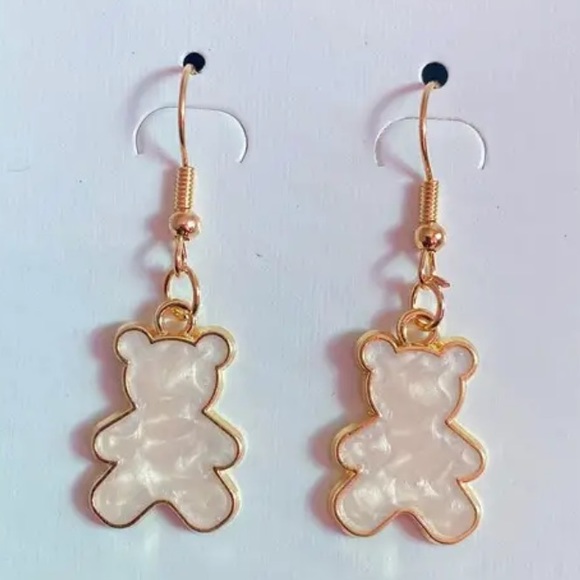 Gold Filled Teddy Bear Earrings - Picture 3 of 4